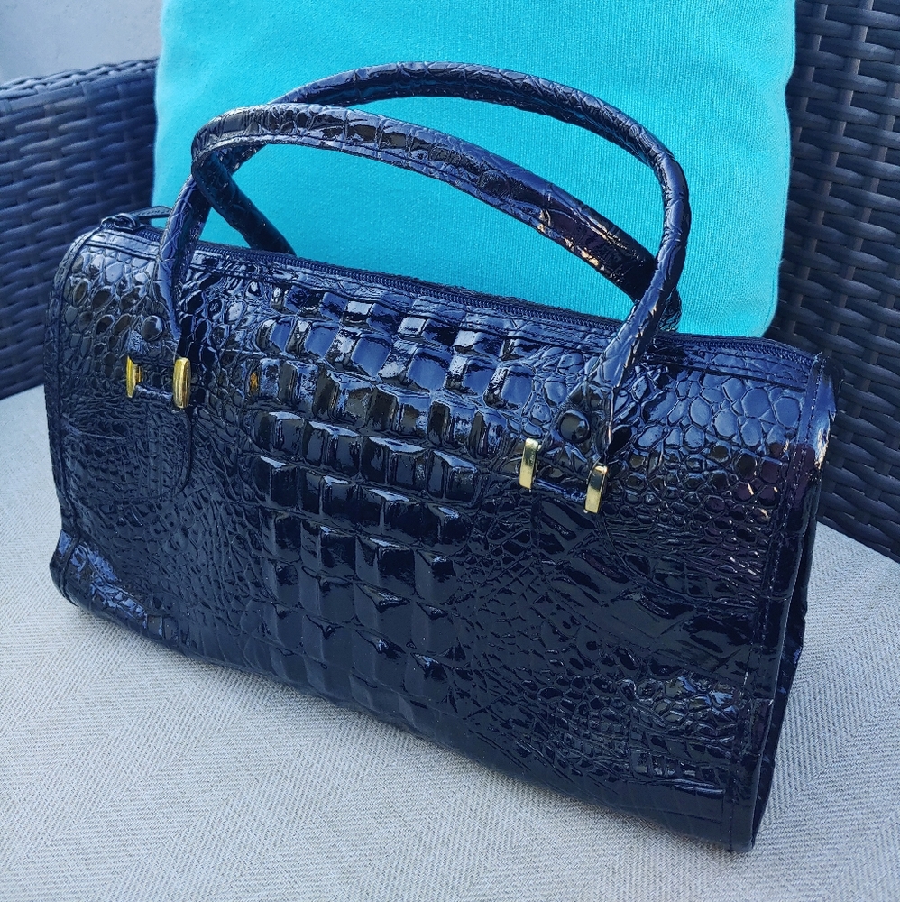 Vintage Vivace Crocodile shiny leather handbag
